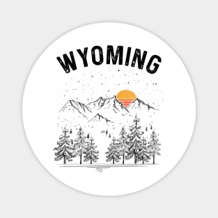 Wyoming State Vintage Retro Magnet